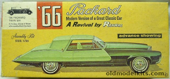 Renwal 1/25 1966 Packard Modern Classic - Revival, 104-198 plastic model kit